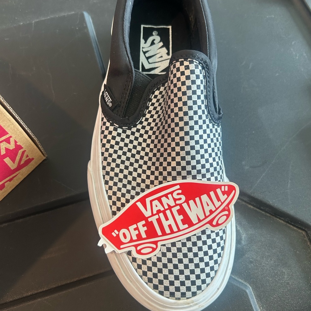 Vans Black and White Checkered Slip-Ons